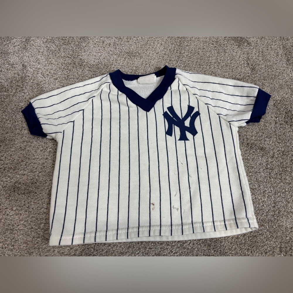 Vintage MLB Yankees Toddler Girl Toddler Boy Jersey Shirt 4T 3T New York